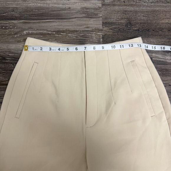 Stradivarius Women’s Cream High-Rise Straight-Leg Pants Size 6 - Picture 4 of 7